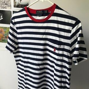 Ralph Lauren Slim Fit Stripe Pocket Ringer T-Shirt